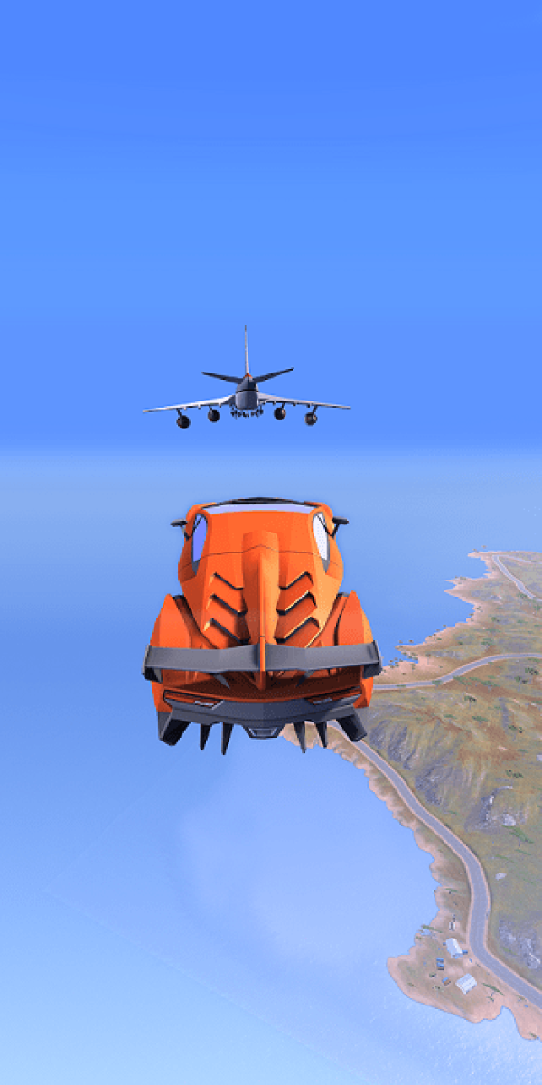 stunt car jumping